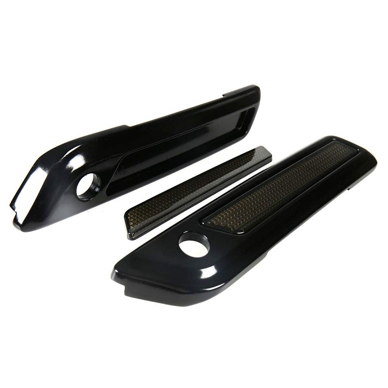 Rudyness Black Saddlebag Outer Lid Hinge Latch Covers For Harley Touring Electra Road Street Glide 2014-2023 (Black Smoke) - Image 3